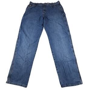 Cinch Men's Blue Label High Rise Loose Fit Tapered Leg Carpenter Jeans Sz 42x38